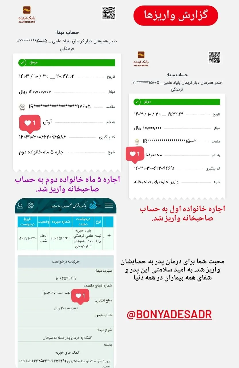 تشکر از حمایت و مهربانی